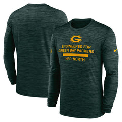 Green Bay Packers Sideline Velocity Performance Long Sleeve T-Shirt - Green  - Green T-shirts