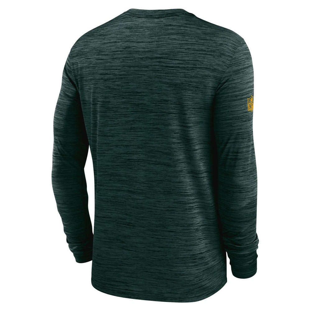 Green Bay Packers Sideline Velocity Performance Long Sleeve T-Shirt - Green  - Green T-shirts