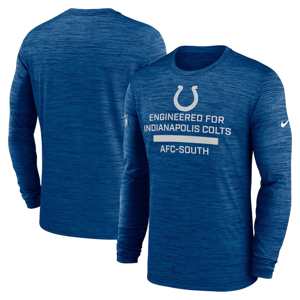 Indianapolis Colts Sideline Velocity Performance Long Sleeve T-Shirt - Royal  - Royal T-shirts