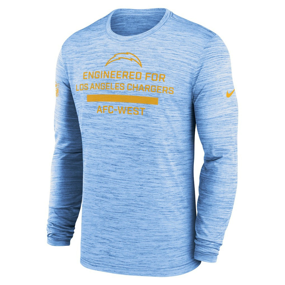 Los Angeles Chargers Sideline Velocity Performance Long Sleeve T-Shirt - Powder Blue  - Powder Blue T-shirts