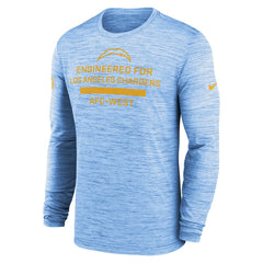 Los Angeles Chargers Sideline Velocity Performance Long Sleeve T-Shirt - Powder Blue  - Powder Blue T-shirts