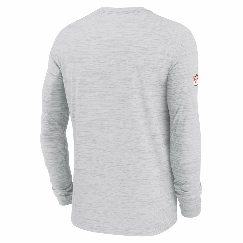 Kansas City Chiefs Sideline Velocity Performance Long Sleeve T-Shirt - Ash  - Ash T-shirts