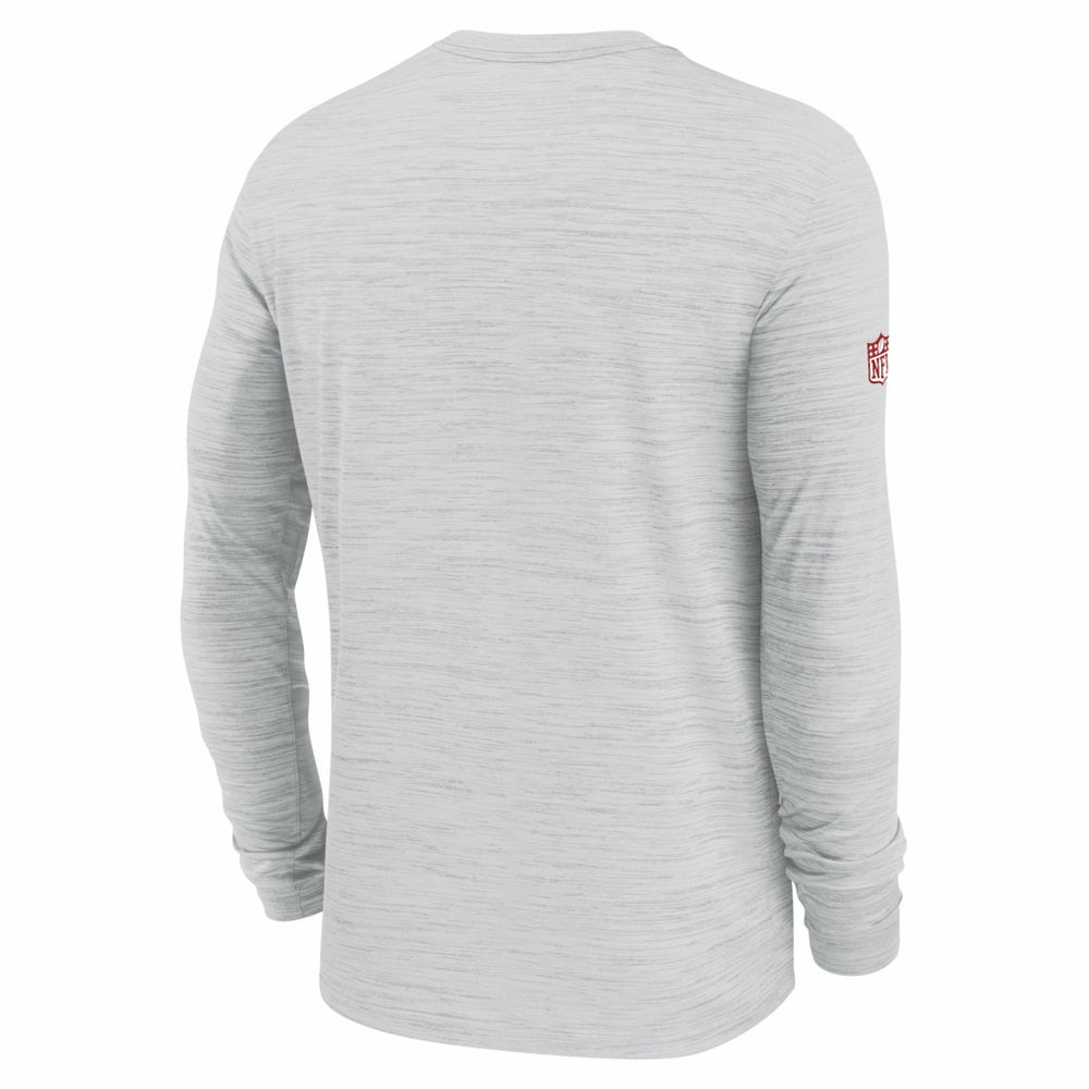 Kansas City Chiefs Sideline Velocity Performance Long Sleeve T-Shirt - Ash  - Ash T-shirts