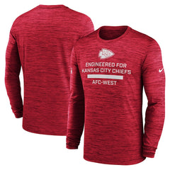 Kansas City Chiefs Sideline Velocity Performance Long Sleeve T-Shirt - Red  - Red T-shirts