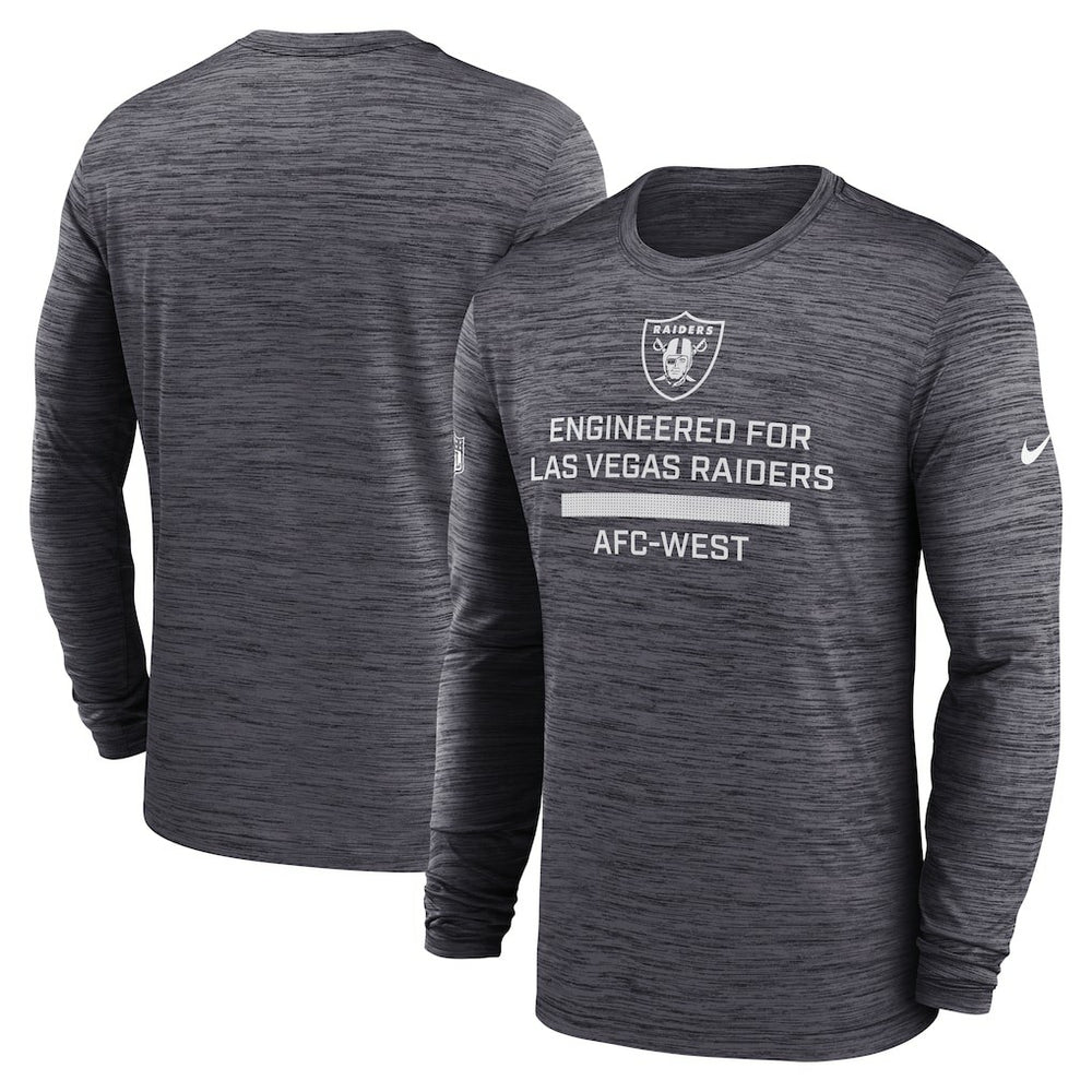 Las Vegas Raiders Sideline Velocity Performance Long Sleeve T-Shirt - Black  - Black T-shirts