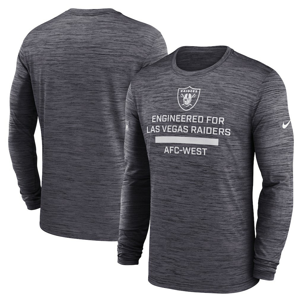 Las Vegas Raiders Sideline Velocity Performance Long Sleeve T-Shirt - Black  - Black T-shirts