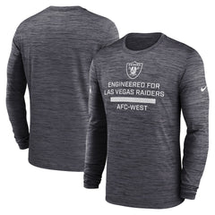 Las Vegas Raiders Sideline Velocity Performance Long Sleeve T-Shirt - Black  - Black T-shirts