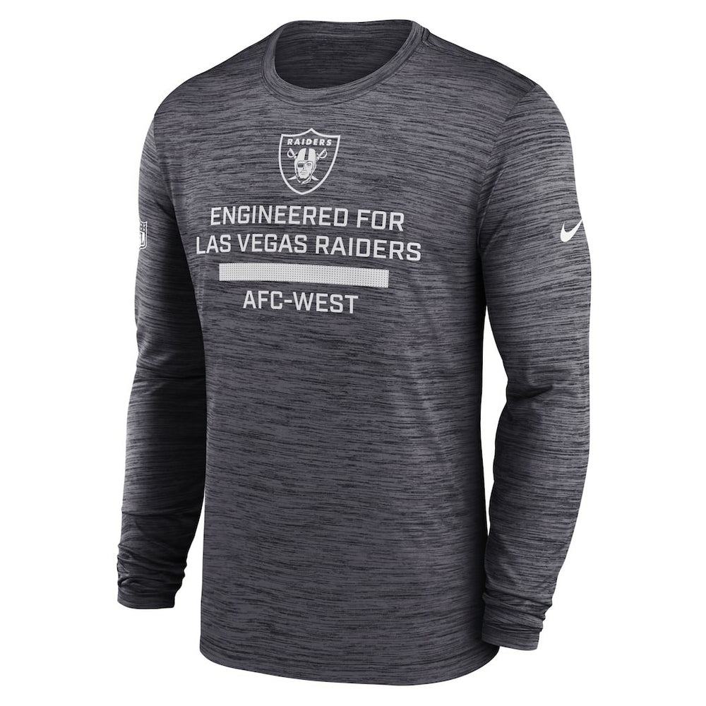 Las Vegas Raiders Sideline Velocity Performance Long Sleeve T-Shirt - Black  - Black T-shirts