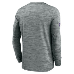 Minnesota Vikings Sideline Velocity Performance Long Sleeve T-Shirt - Gray  - Gray T-shirts