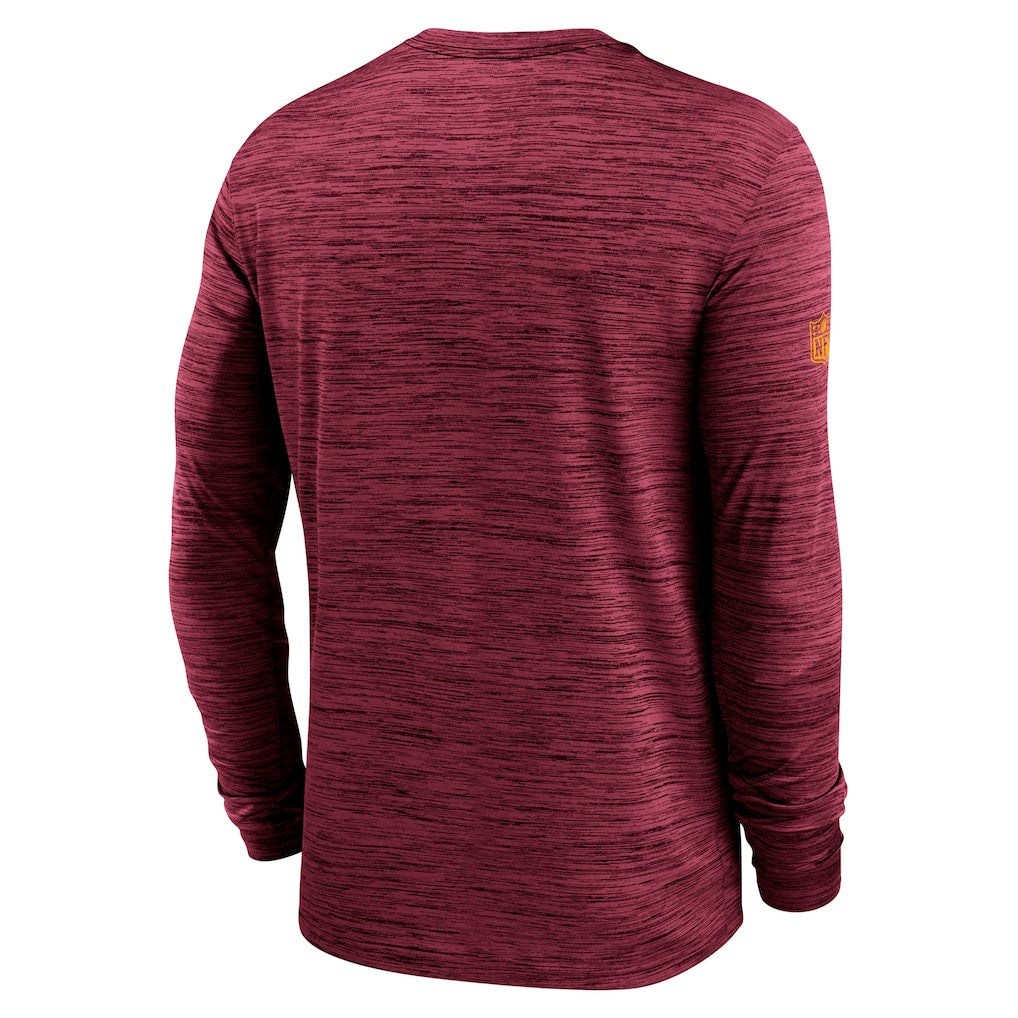 Washington Commanders Sideline Velocity Performance Long Sleeve T-Shirt - Burgundy  - Burgundy T-shirts