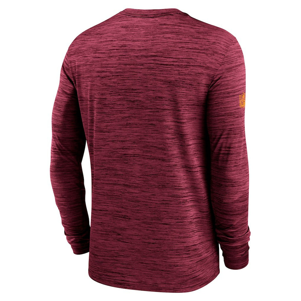 Washington Commanders Sideline Velocity Performance Long Sleeve T-Shirt - Burgundy  - Burgundy T-shirts