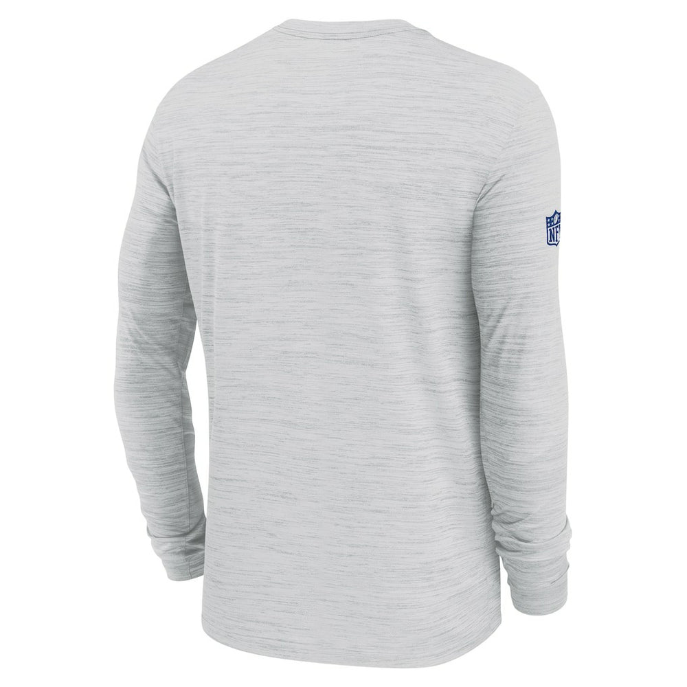 New York Giants Sideline Velocity Performance Long Sleeve T-Shirt - Ash  - Ash T-shirts