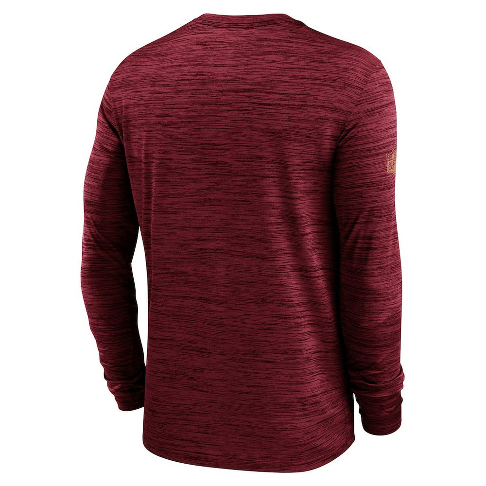 San Francisco 49ers Sideline Velocity Performance Long Sleeve T-Shirt - Scarlet  - Scarlet T-shirts