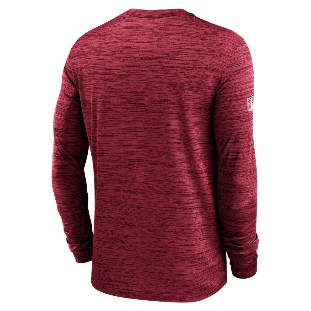 Arizona Cardinals Sideline Velocity Performance Long Sleeve T-Shirt - Cardinal  - Cardinal T-shirts
