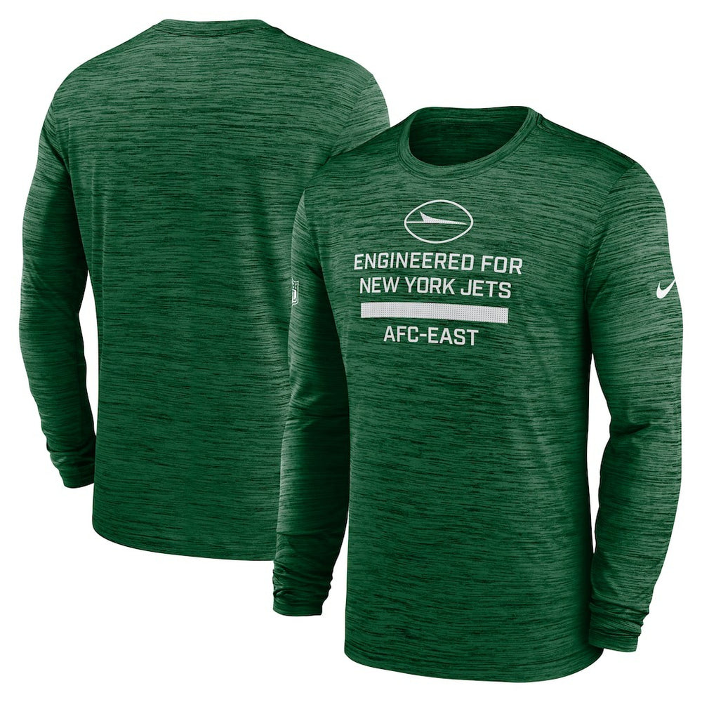 New York Jets Sideline Velocity Performance Long Sleeve T-Shirt - Green  - Green T-shirts