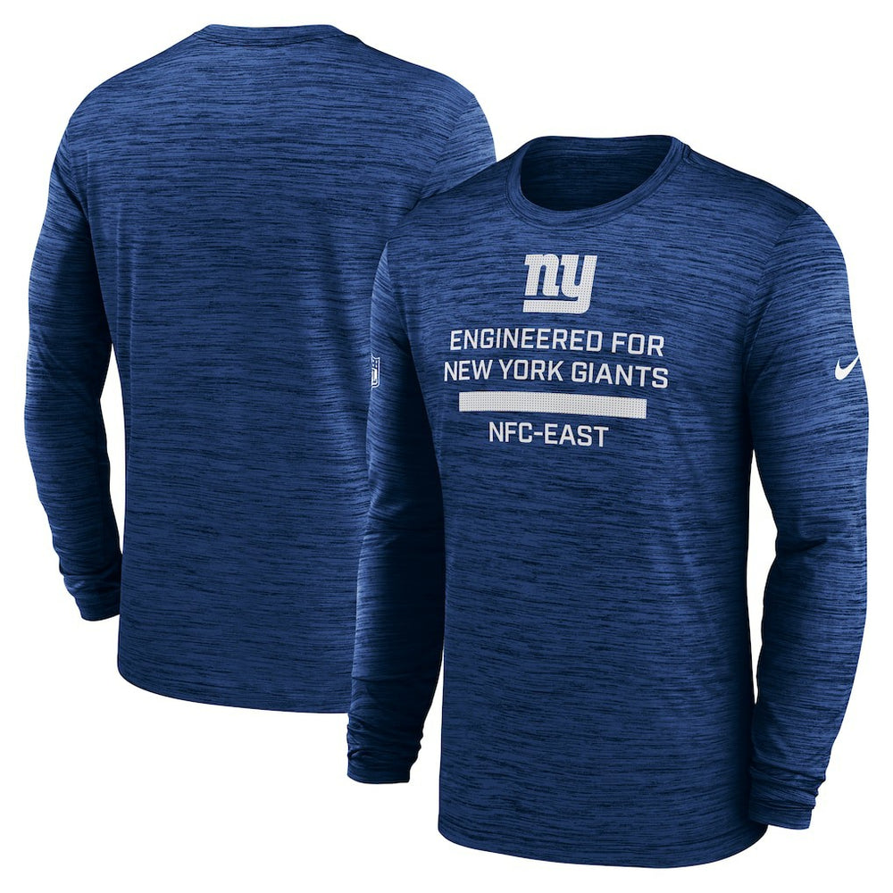 New York Giants Sideline Velocity Performance Long Sleeve T-Shirt - Royal  - Royal T-shirts