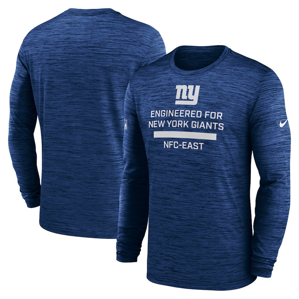 New York Giants Sideline Velocity Performance Long Sleeve T-Shirt - Royal  - Royal T-shirts