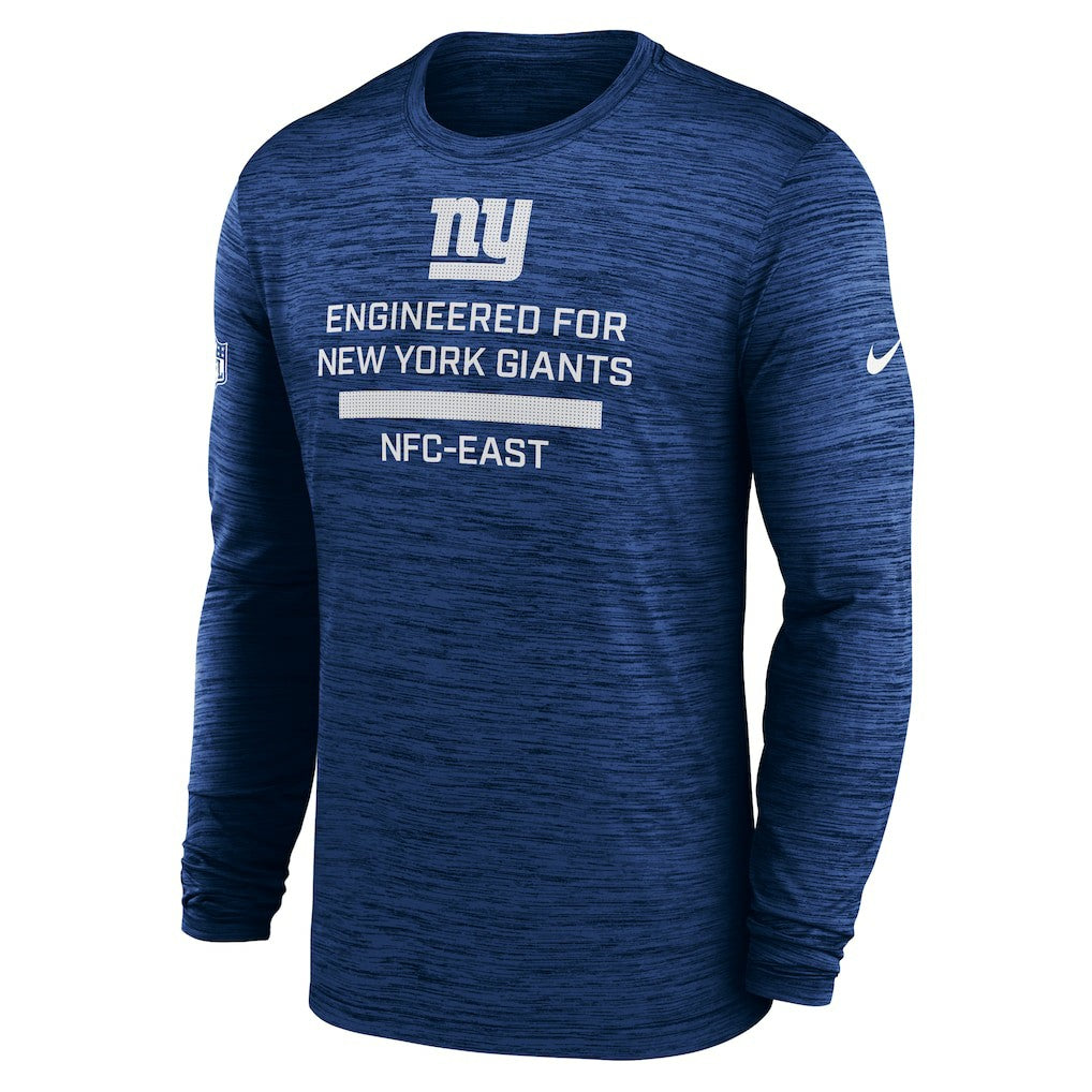 New York Giants Sideline Velocity Performance Long Sleeve T-Shirt - Royal  - Royal T-shirts