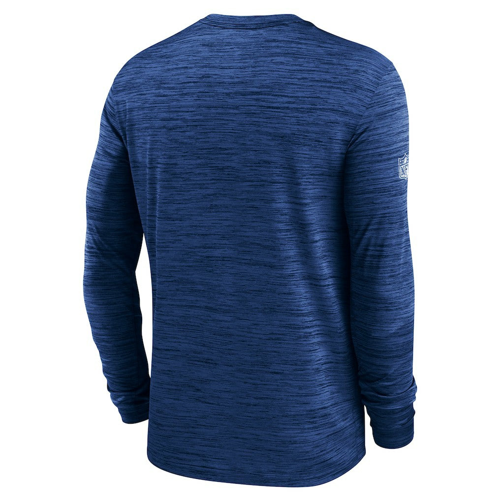 New York Giants Sideline Velocity Performance Long Sleeve T-Shirt - Royal  - Royal T-shirts