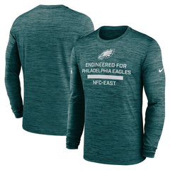 Philadelphia Eagles Sideline Velocity Performance Long Sleeve T-Shirt - Midnight Green  - Midnight Green T-shirts