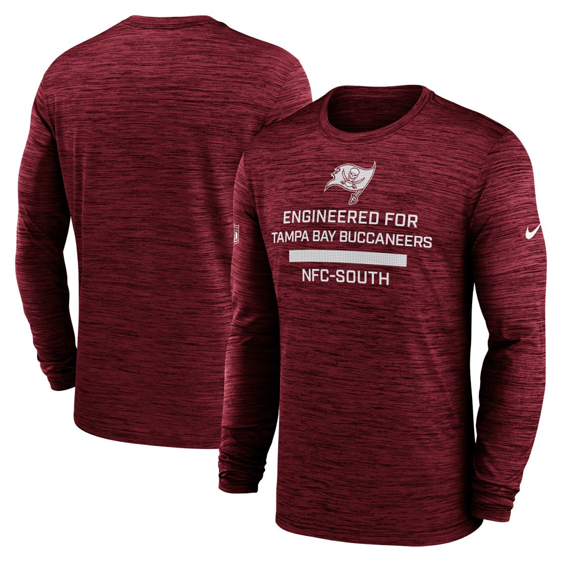 Tampa Bay Buccaneers Sideline Velocity Performance Long Sleeve T-Shirt - Red  - Red T-shirts