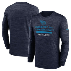 Tennessee Titans Sideline Velocity Performance Long Sleeve T-Shirt - Navy  - Navy T-shirts