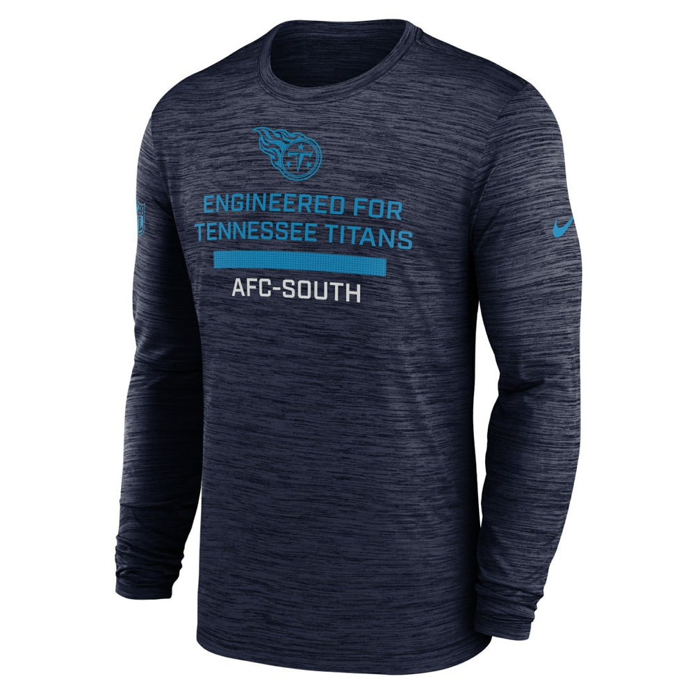 Tennessee Titans Sideline Velocity Performance Long Sleeve T-Shirt - Navy  - Navy T-shirts