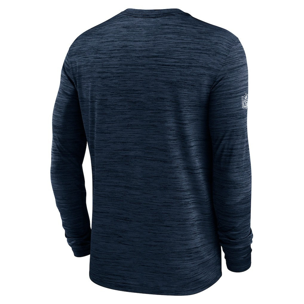 Dallas Cowboys Sideline Velocity Performance Long Sleeve T-Shirt - Navy  - Navy T-shirts