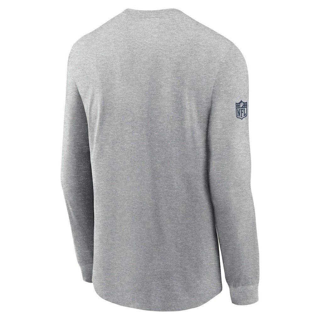 Dallas Cowboys Sideline Dri-FIT Long Sleeve T-Shirt - Heather Gray T-shirts