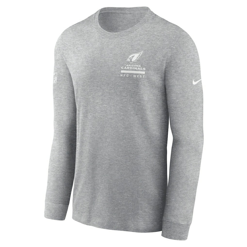 Arizona Cardinals Sideline Dri-FIT Long Sleeve T-Shirt - Heather Gray T-shirts