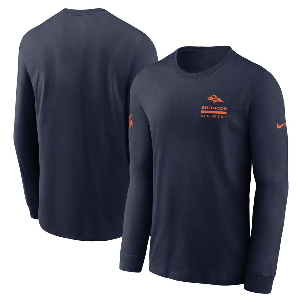 Denver Broncos Sideline Dri-FIT Long Sleeve T-Shirt - Navy T-shirts