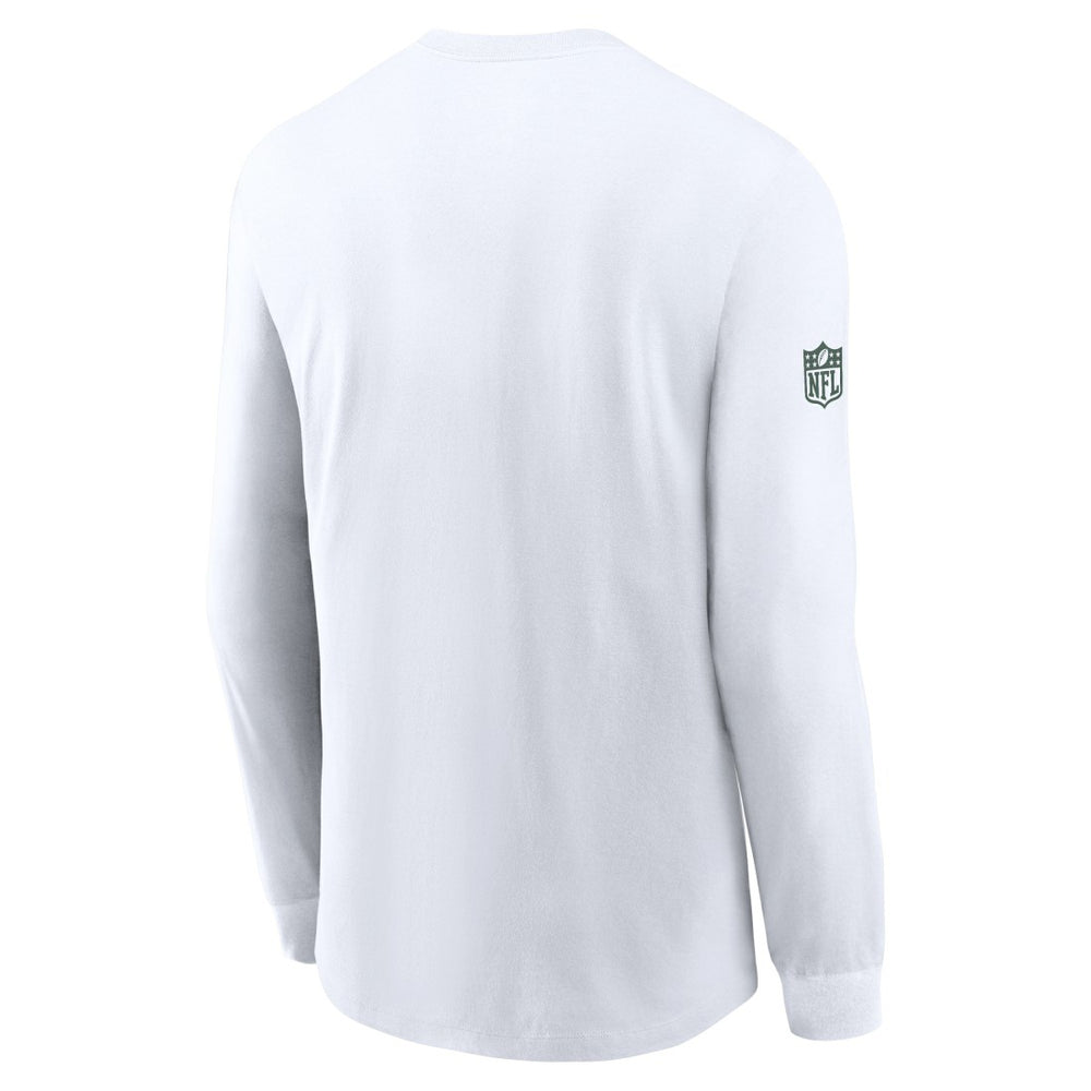 Green Bay Packers Sideline Dri-FIT Long Sleeve T-Shirt - White T-shirts