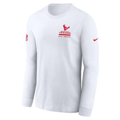 Houston Texans Sideline Dri-FIT Long Sleeve T-Shirt - White T-shirts