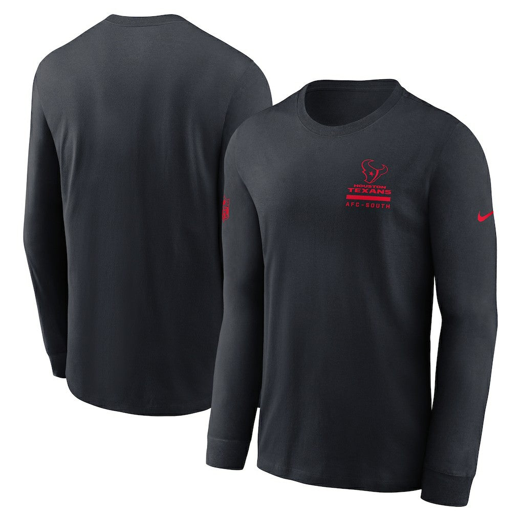 Houston Texans Sideline Dri-FIT Long Sleeve T-Shirt - Navy T-shirts