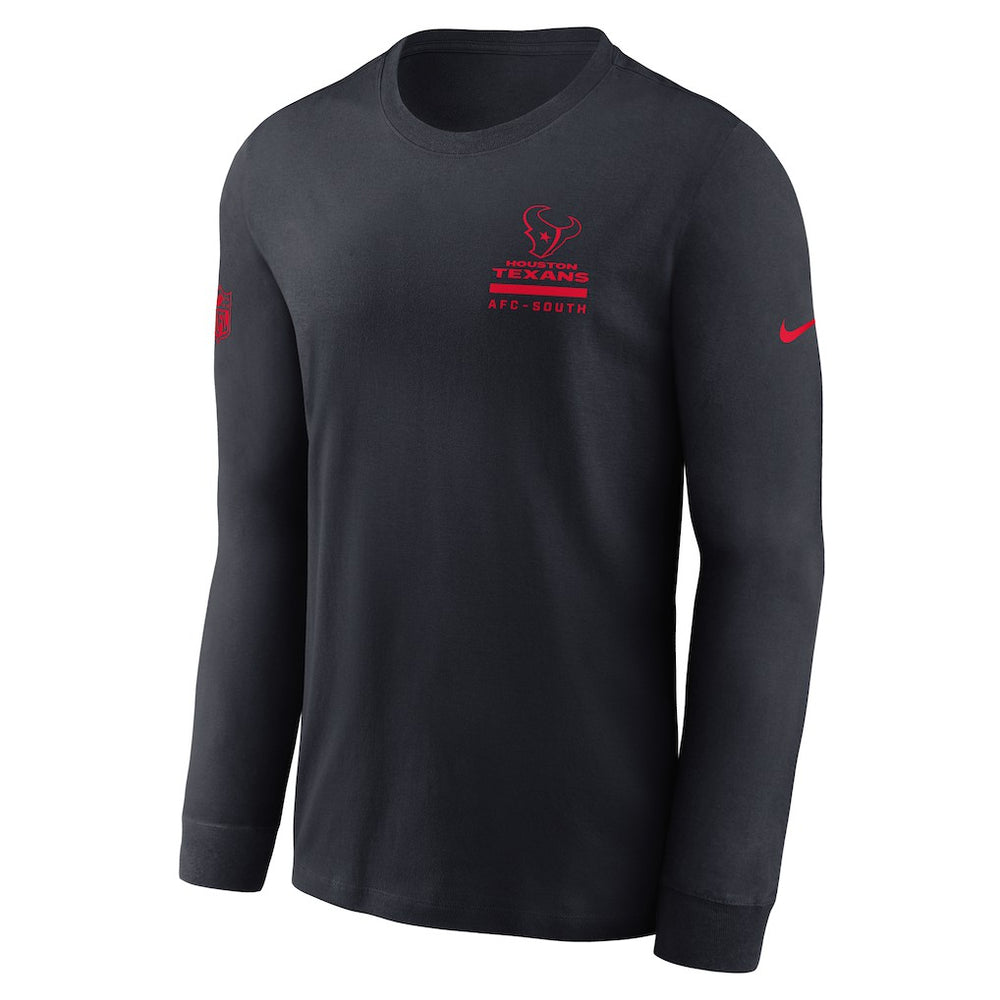 Houston Texans Sideline Dri-FIT Long Sleeve T-Shirt - Navy T-shirts