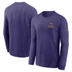 Baltimore Ravens Sideline Dri-FIT Long Sleeve T-Shirt - Purple T-shirts