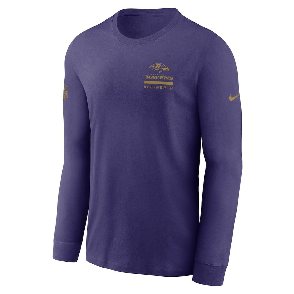 Baltimore Ravens Sideline Dri-FIT Long Sleeve T-Shirt - Purple T-shirts