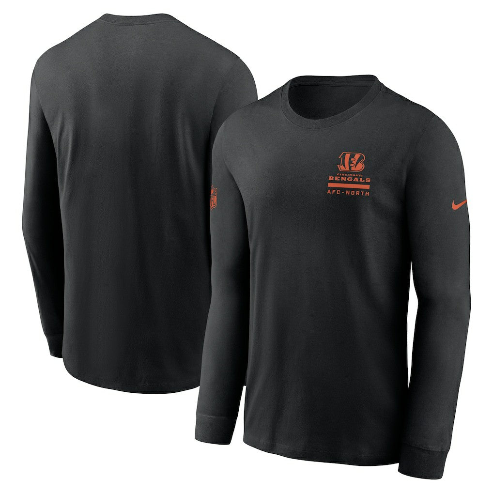 Cincinnati Bengals Sideline Dri-FIT Long Sleeve T-Shirt - Black T-shirts