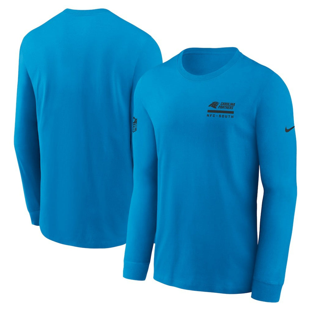 Carolina Panthers Sideline Dri-FIT Long Sleeve T-Shirt - Blue T-shirts