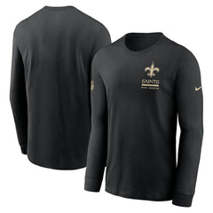 New Orleans Saints Sideline Dri-FIT Long Sleeve T-Shirt - Black T-shirts