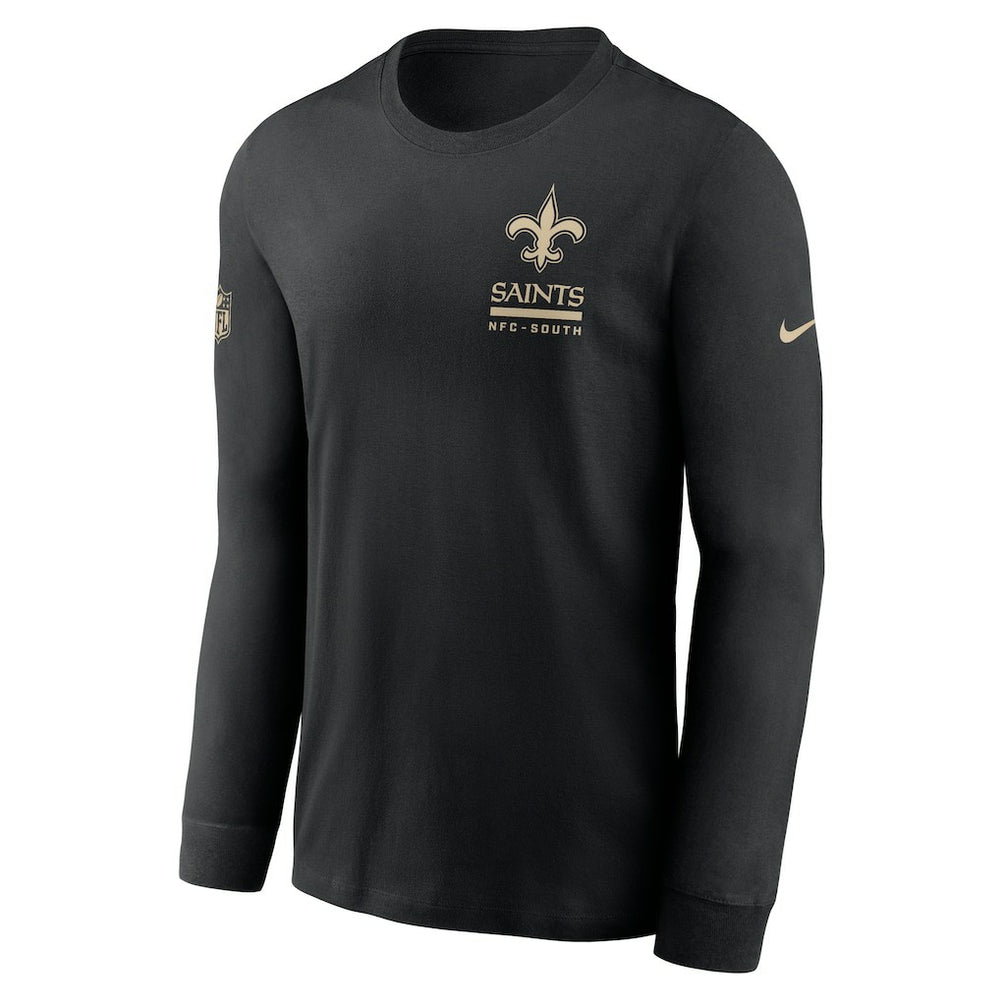 New Orleans Saints Sideline Dri-FIT Long Sleeve T-Shirt - Black T-shirts