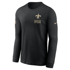 New Orleans Saints Sideline Dri-FIT Long Sleeve T-Shirt - Black T-shirts