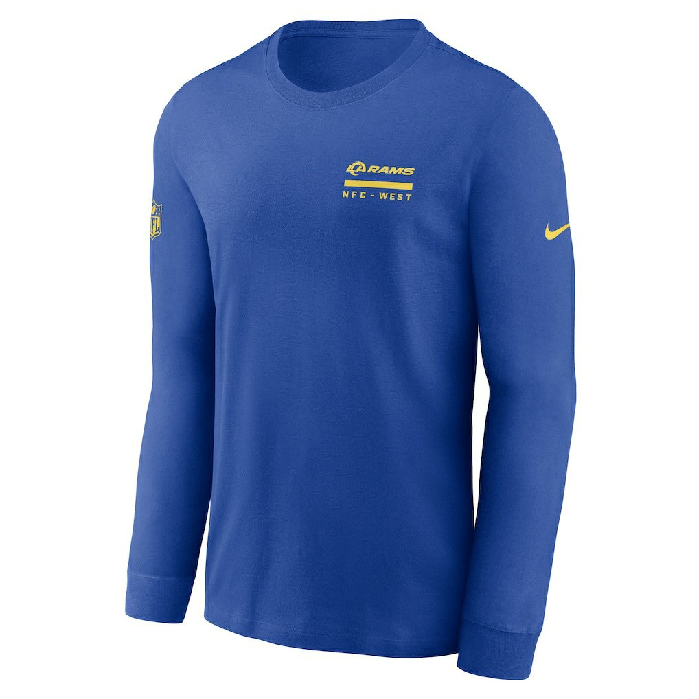 Los Angeles Rams Sideline Dri-FIT Long Sleeve T-Shirt - Royal T-shirts