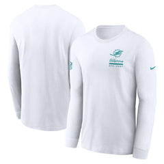 Miami Dolphins Sideline Dri-FIT Long Sleeve T-Shirt - White T-shirts