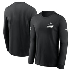 Minnesota Vikings Sideline Dri-FIT Long Sleeve T-Shirt - Black T-shirts