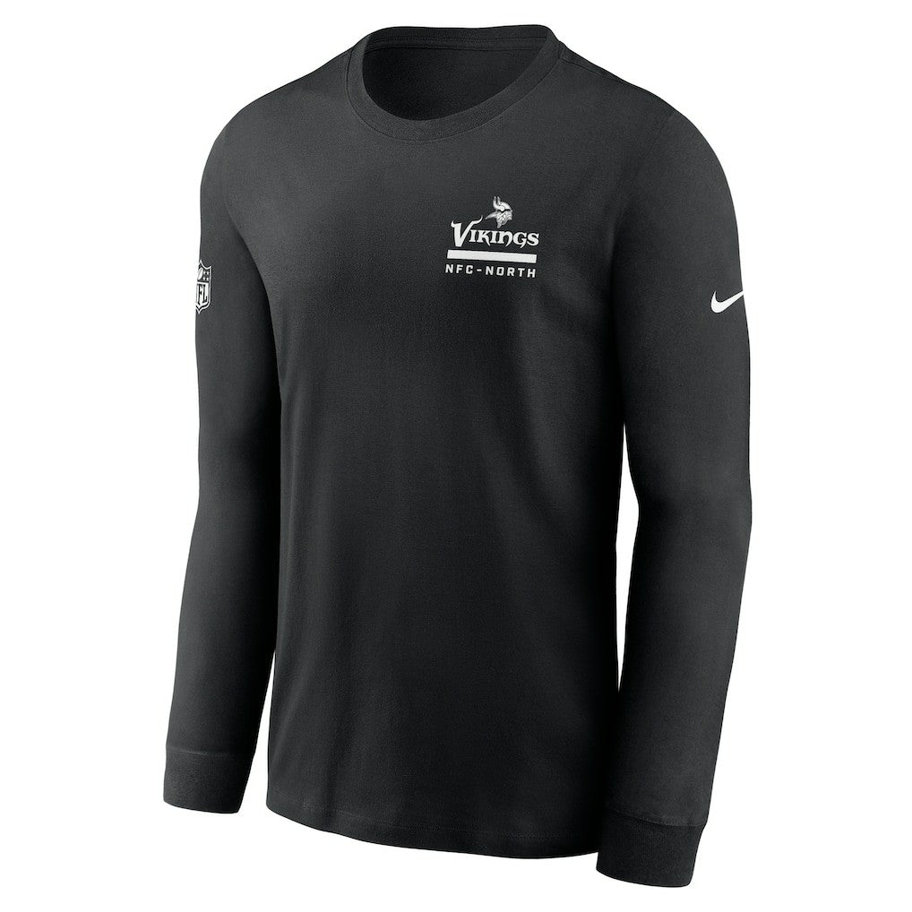 Minnesota Vikings Sideline Dri-FIT Long Sleeve T-Shirt - Black T-shirts