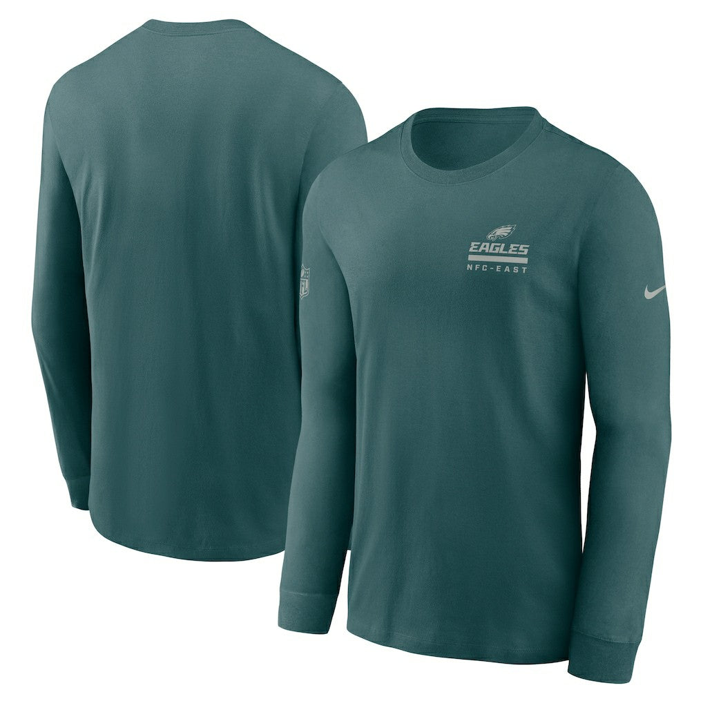 Philadelphia Eagles Sideline Dri-FIT Long Sleeve T-Shirt - Midnight Green T-shirts
