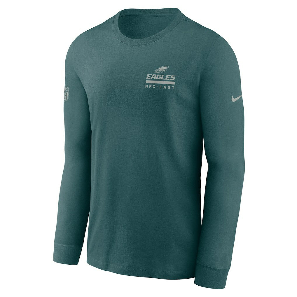 Philadelphia Eagles Sideline Dri-FIT Long Sleeve T-Shirt - Midnight Green T-shirts