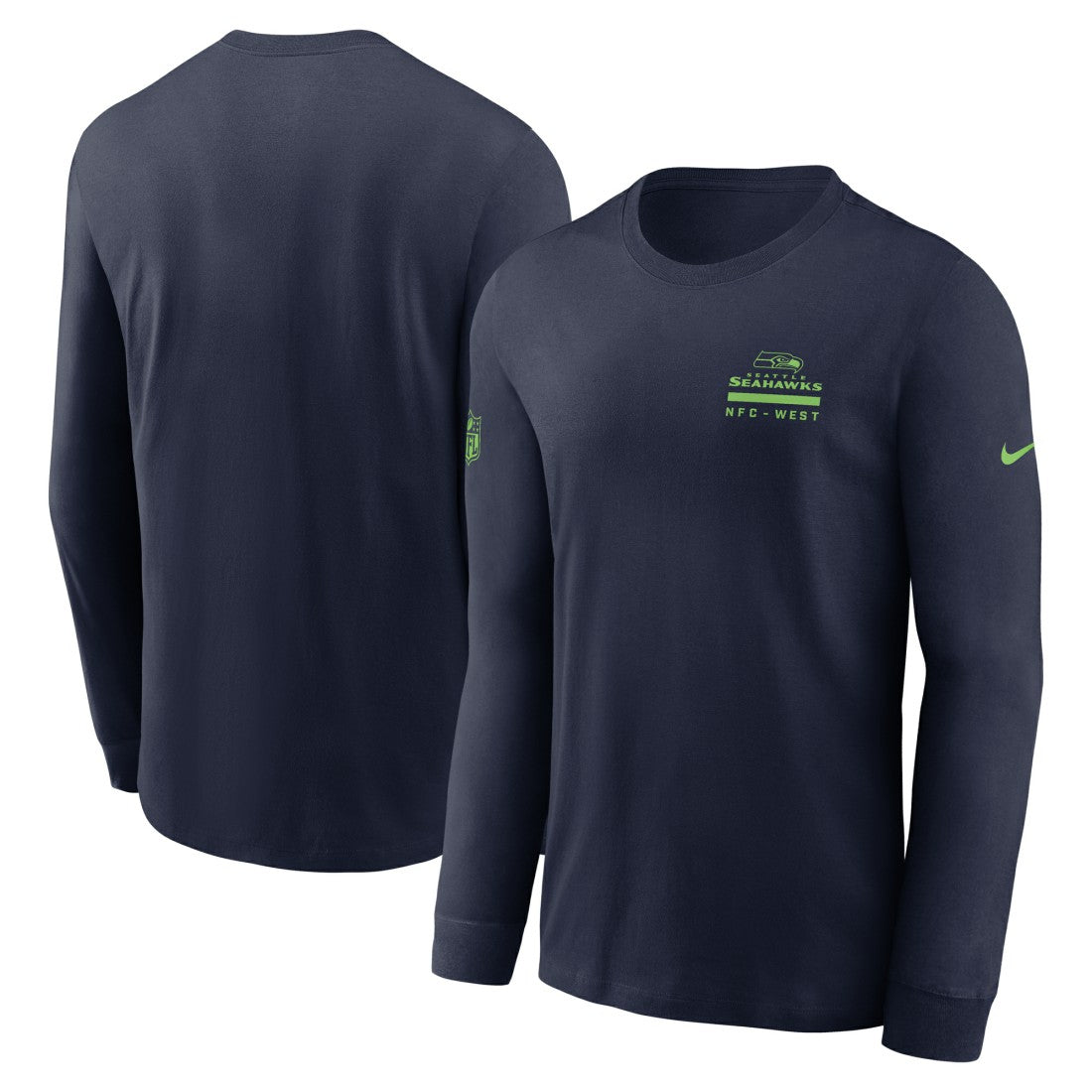 Seattle Seahawks Sideline Dri-FIT Long Sleeve T-Shirt - College Navy T-shirts