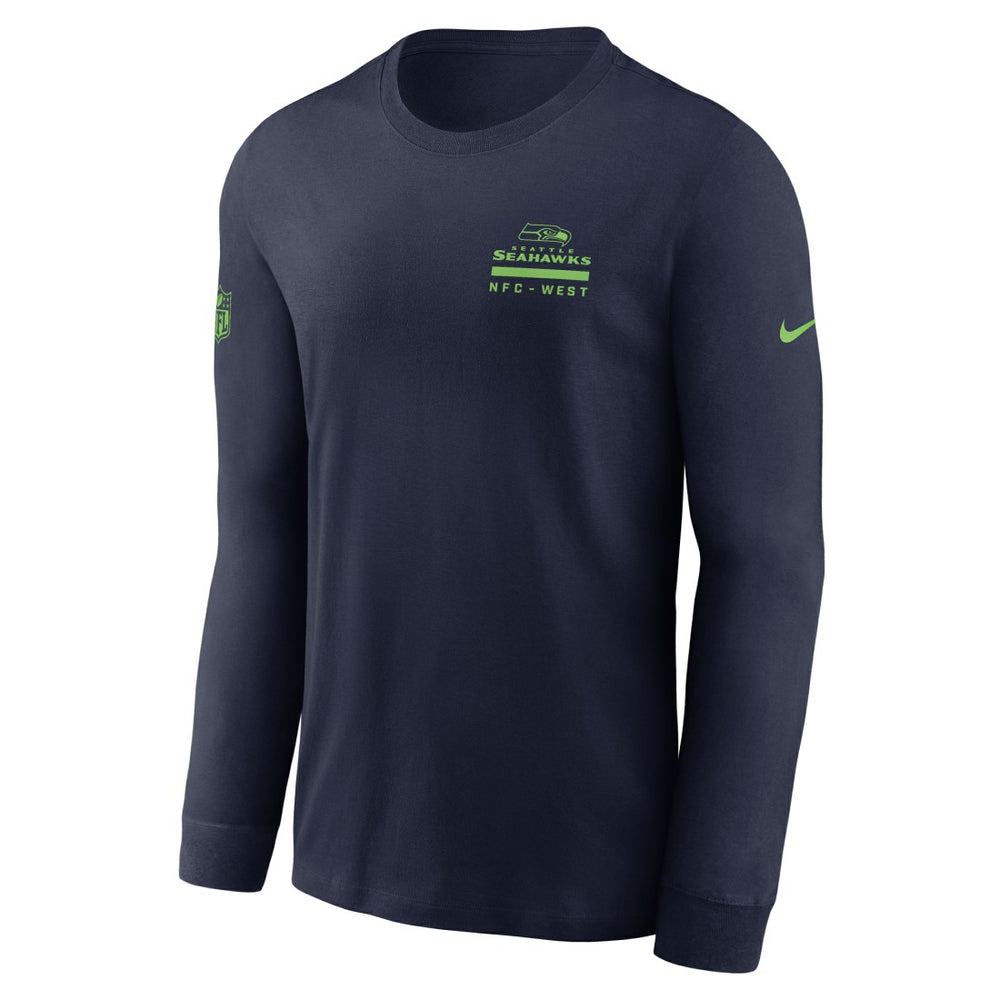 Seattle Seahawks Sideline Dri-FIT Long Sleeve T-Shirt - College Navy T-shirts